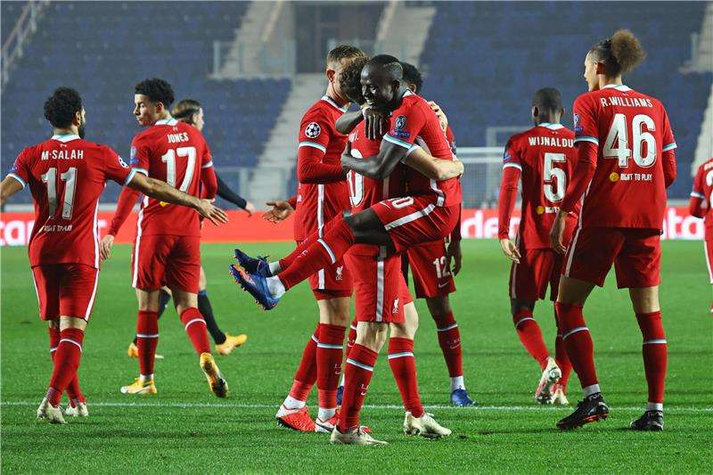 احتفال لاعبي ليفربول