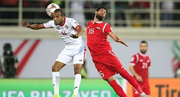 من مباراة سابقة بين الأردن وسوريا
