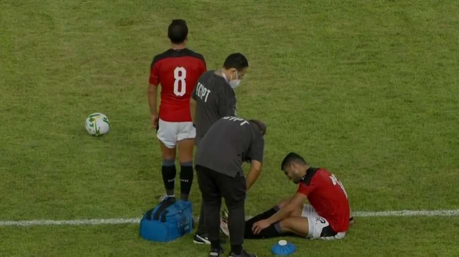 أيمن أشرف أثناء إصابته