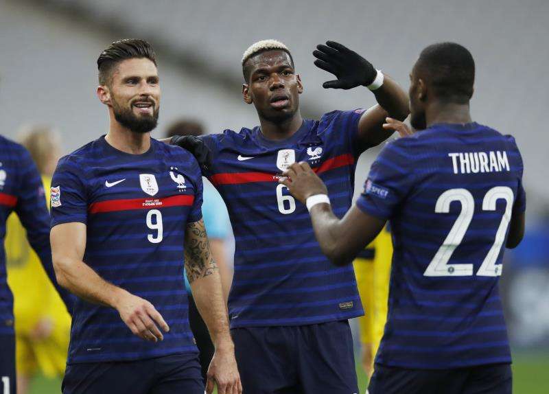 فرحة لاعبي فرنسا