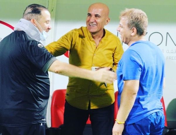 بستنلي وحاتم الغائب رئيس اتحاد الكرة ومعلول