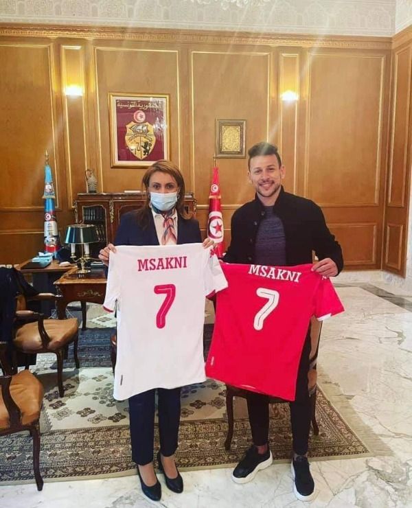 يوسف المساكني مع شيخة مدينة تونس