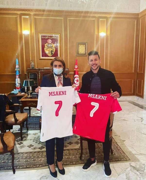 يوسف المساكني مع شيخة مدينة تونس