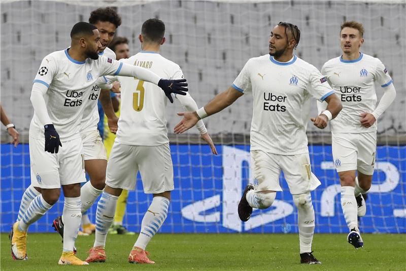 فرحة لاعبي مارسيليا