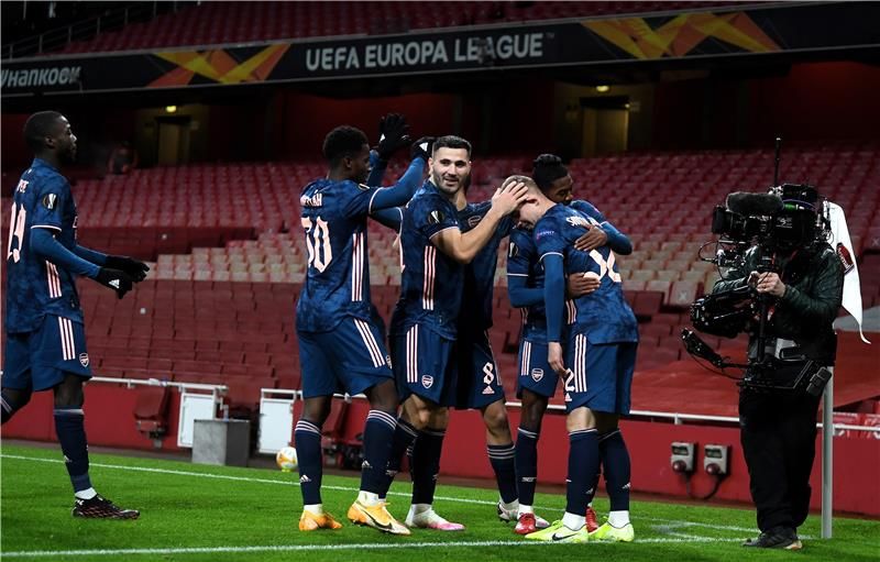 فرحة لاعبي آرسنال