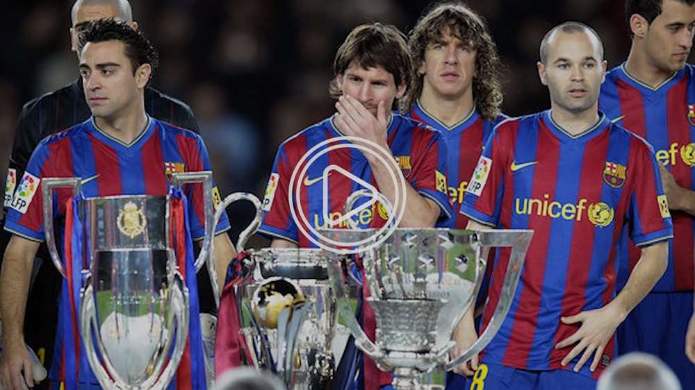 ميسي وإنييستا وتشافي