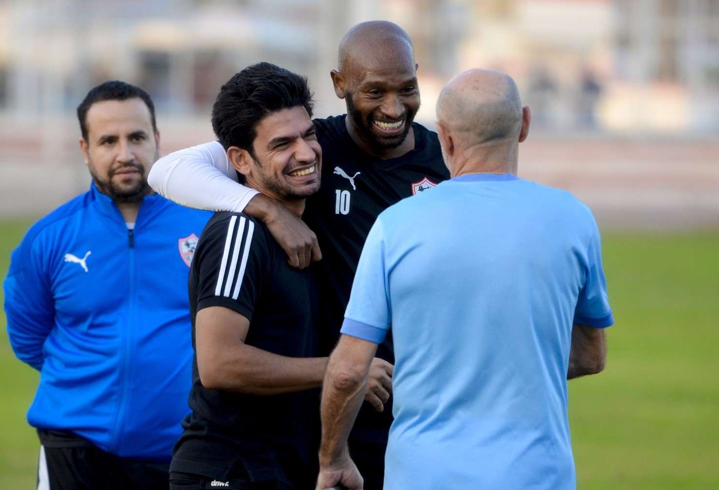 المحمدي مع شيكابالا في مران الزمالك