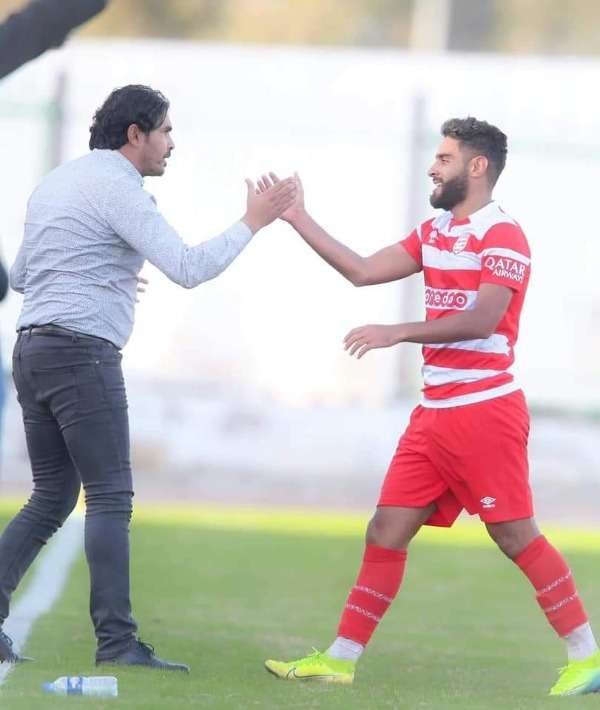 الأسعد الدريدي مع ياسين الشماخي صاحب الثنائية