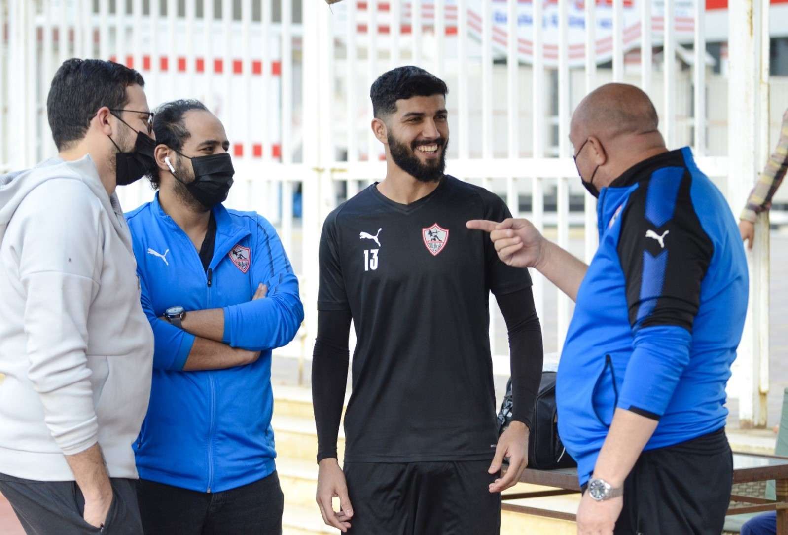 فرجاني ساسي في مران الزمالك اليوم