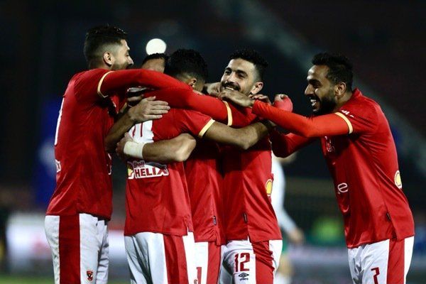 فرحة لاعبي الأهلي 