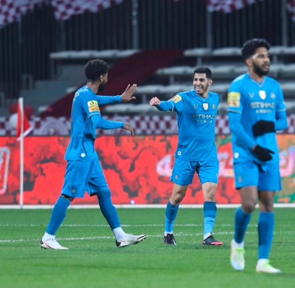 فرحة لاعبي النصر