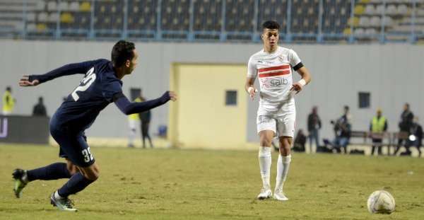من لقاء الزمالك وإنبي أمس