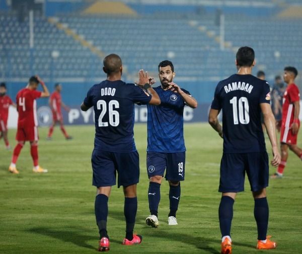 فرحة لاعبي بيراميدز 