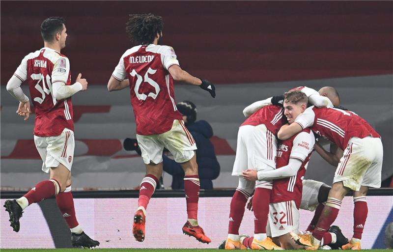 فرحة آرسنال بالهدف الأول