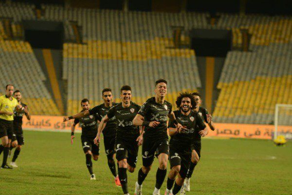 فرحة إمام عاشور بهدف الفوز