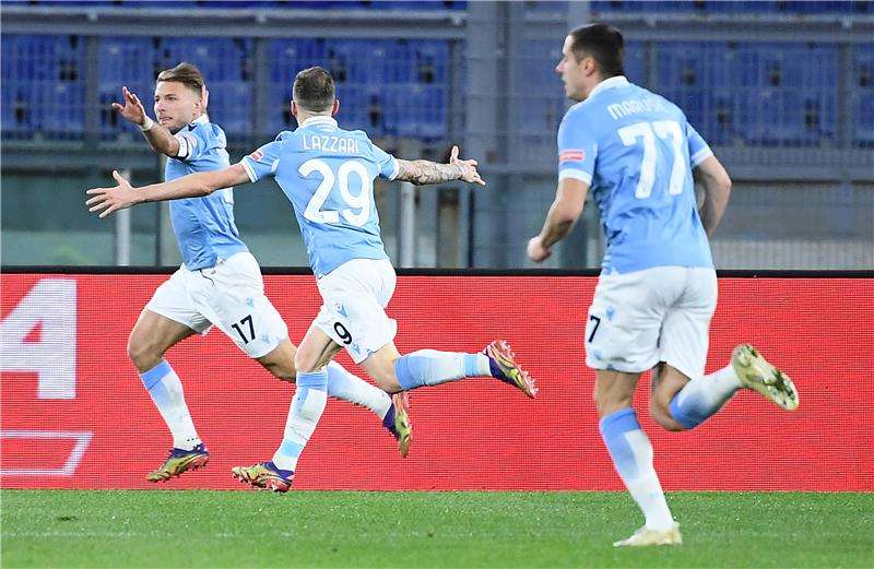 فرحة لاعبي لاتسيو