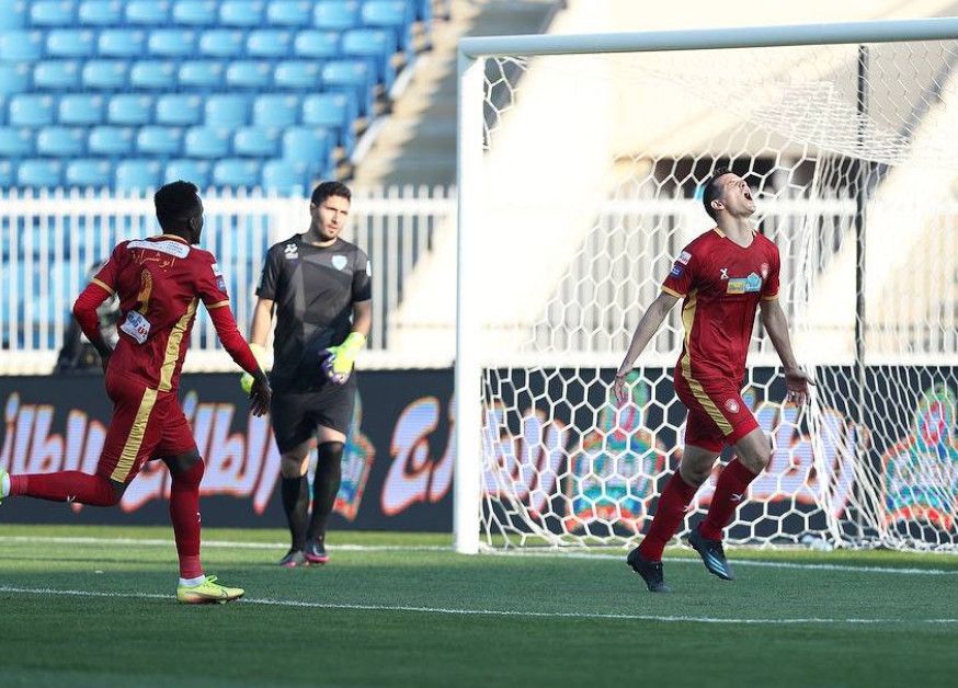 فرحة لاعبي ضمك