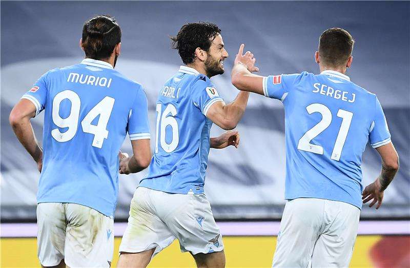 فرحة لاعبي لاتسيو