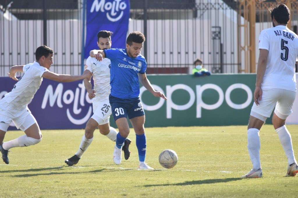 مصطفى فتحي في مباراة بيراميدز