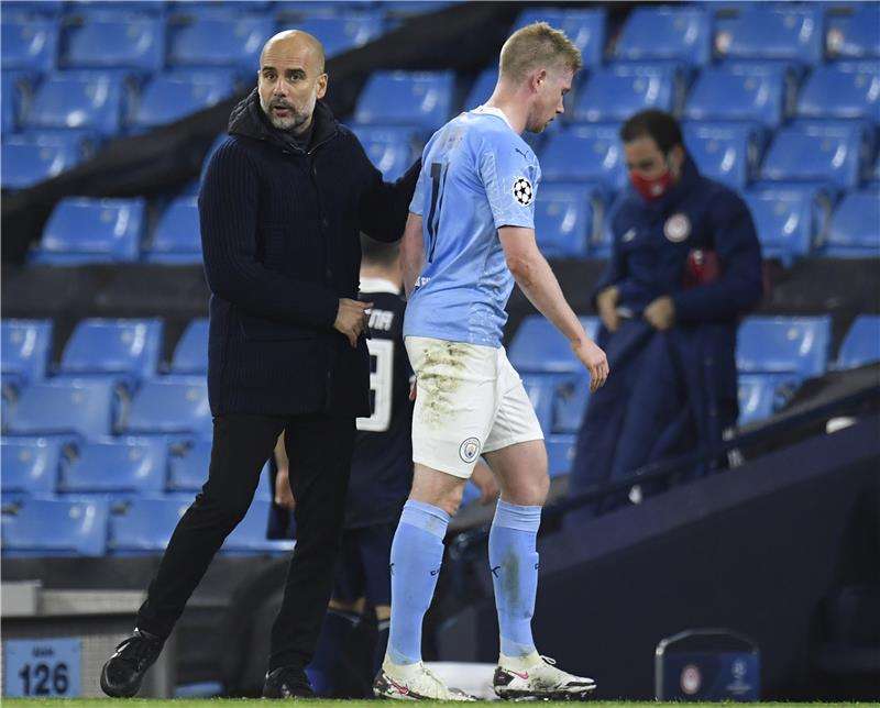  بيب جوارديولا وكيفين دي بروين