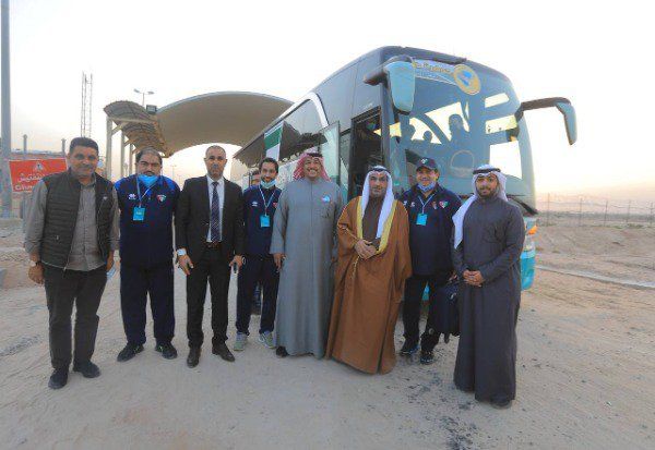 من وصول بعثة منتخب الكويت