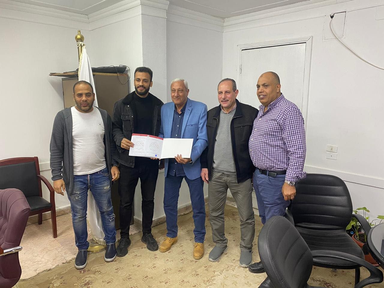 مروان حمدي بعد توقيعه للزمالك