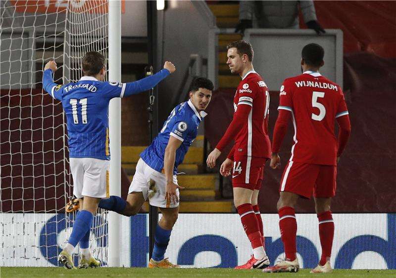 فرحة لاعبي برايتون