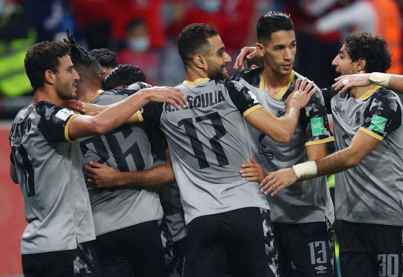 فرحة لاعبي الأهلي